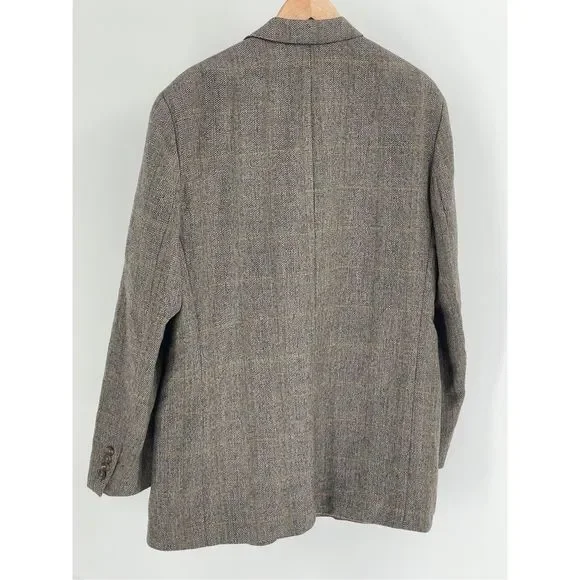 Ralph Lauren Wool Blazer Sport Coat Men's Size 44 T‎ Brown Gray